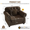 Upholstered Sofa With Nailhead Trim And Rolled Armrests