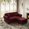 Upholstered Sofa Set With Nailhead Trim And Rolled Armrests, Includes Pillows