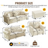 Upholstered Sofa Set With Nailhead Trim And Rolled Armrests, Includes Pillows
