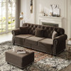 Upholstered Sofa Set With Nailhead Trim And Rolled Armrests, Includes Pillows