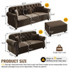 Upholstered Sofa Set With Nailhead Trim And Rolled Armrests, Includes Pillows