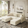 Upholstered Sofa Set With Nailhead Trim And Rolled Armrests, Includes Pillows