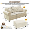 Upholstered Sofa Set With Nailhead Trim And Rolled Armrests, Includes Pillows