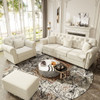 Upholstered Sofa Set With Nailhead Trim And Rolled Armrests, Includes Pillows