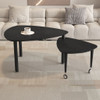 360 Degree Rotatable Coffee Table With Solid Legs
