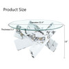Modern Round Glass Coffee Table With Tempered Glass