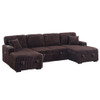 Convertible Sectional Upholstered Sleeper Sofa With Storage Chaise