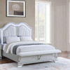 Elegant Bed With Built In Footboard Bench, USB