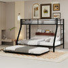 Bunk Bed For Kids, Convertible Frame With Ladders & Guardrail