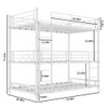 Triple Frame Bed With Built In Ladder
