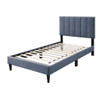 Bed With Channel Tufted Adjustable Headboard
