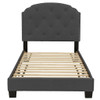 Button Tufted Bed With Nailhead Trim