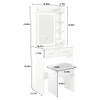 Small Makeup Vanity Desk With Adjustable LED Lights
