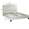 Modern Bed Frame With Tufted Upholstered Headboard