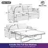 Sleeper Sofa Loveseat Sofa With Full Size Mattress, 2 USB Ports, 2 Cup Holders, 2 Side Pockets And Phone Holder