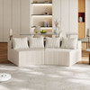 Curved Sectional Sofa With 4 Pillows, Modular Semi Circular Design