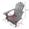 Outdoor Or Indoor Adirondack Chair - Gray