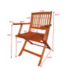 Foldable Patio Dining Set, Folding Chairs, Indoor And Outdoor Universal (Set of 4) - Teak
