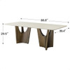 Dining Table - Beige / Bronze Golden