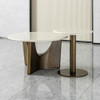 Nesting Coffee Table Set - Antique Bronze / Beige