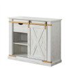 Console Table With Storage Drawer And Open Shelves - Antique White / Gold