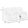 Motion Loveseat With Console Reclining Couch Plush Textured Seat - Smoke