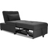 Sleeper Sofa Chair, Convertible Pull Out Bed Couch - Black