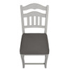 Counter Height Dining Chairs With Upholstered Cushion And Ladder Back Design (Set of 2) - Antique White