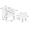 Accent Chair With Matching Ottoman Upholstered Round Backrest, Seating Set - Off White / White