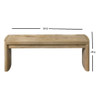 Upholstered Bench For Dining Room - Oak