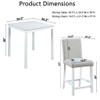 5 Piece Counter Height Table Set, Square Table And 4 Upholstered Chairs