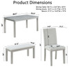 Dining Table Set With Crystal Decoration And Upholstered Chairs