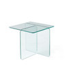 Modern Transparent Tempered Glass Sidetable