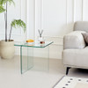 Modern Transparent Tempered Glass Sidetable