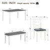 Elegant 6 Piece Dining Table Set With 4 Chairs And Bench