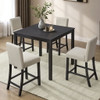 5 Piece Counter Height Table Set With 4 Chairs