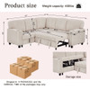L-Shaped Sofa With Pull Out Sofa Bed With USB