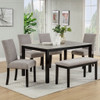 6 Piece Dining Table Set With Bench And Chairs