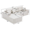 L - Shaped Corner Chaise Sofa Bed