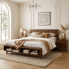 Platform Bed Frame With Footboard Storage