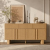Sideboard Buffet Cabinet With 3 Drawers And 4 Doors For Dining Room