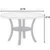 Elegant 5 Piece Dining Set Dark Chairs Top Table With Lower Shelf Kitchen Dining Room