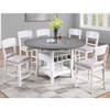 Contemporary Counter Height Dining Set With Built In Lazy Susan