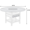 Contemporary Counter Height Dining Set With Built In Lazy Susan