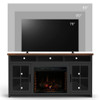 Essex - Fireplace TV Stand Console For TVs Up To 85" - Black / Whiskey