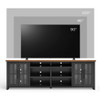 Essex - TV Stand Console For TVs Up To 100" - Black / Whiskey