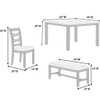 Dining Set 6 Piece With Table And Upholstered X Back Chairs - Charcoal