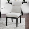 2 Tone Chairs With Tapered Legs (Set of 2) - Beige / Black / Black