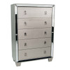 5 Drawer Chest Bedroom Furniture - Silver