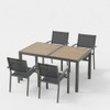 5 Piece Patio Dining Set With Table And Chairs For Outdoor Use - Gray